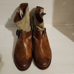 Frye Veronica canvas short boot Size: 8,5